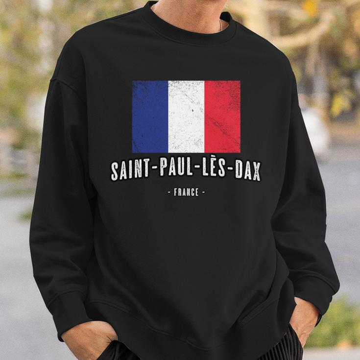 City Of Saint-Paul-Lès-Dax France French Flag Drapeau Sweatshirt Gifts for Him