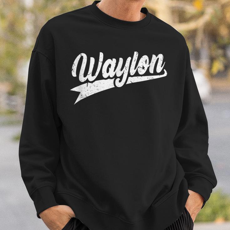 Classic 70S Retro Name Waylon Sweatshirt Gifts for Him