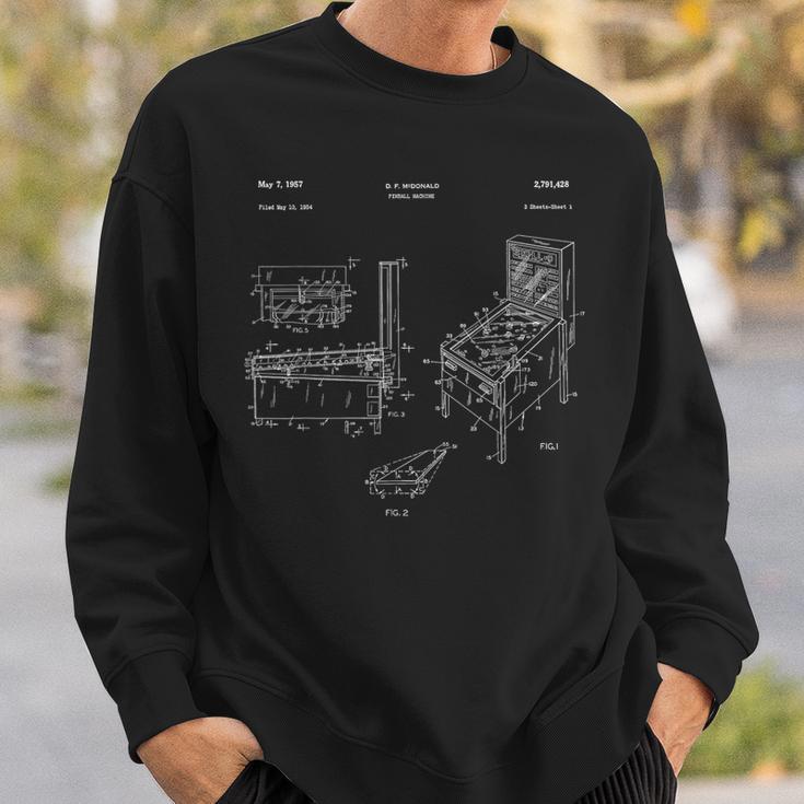 Classic Retro Pinball Pinball Patent Sweatshirt Geschenke für Ihn