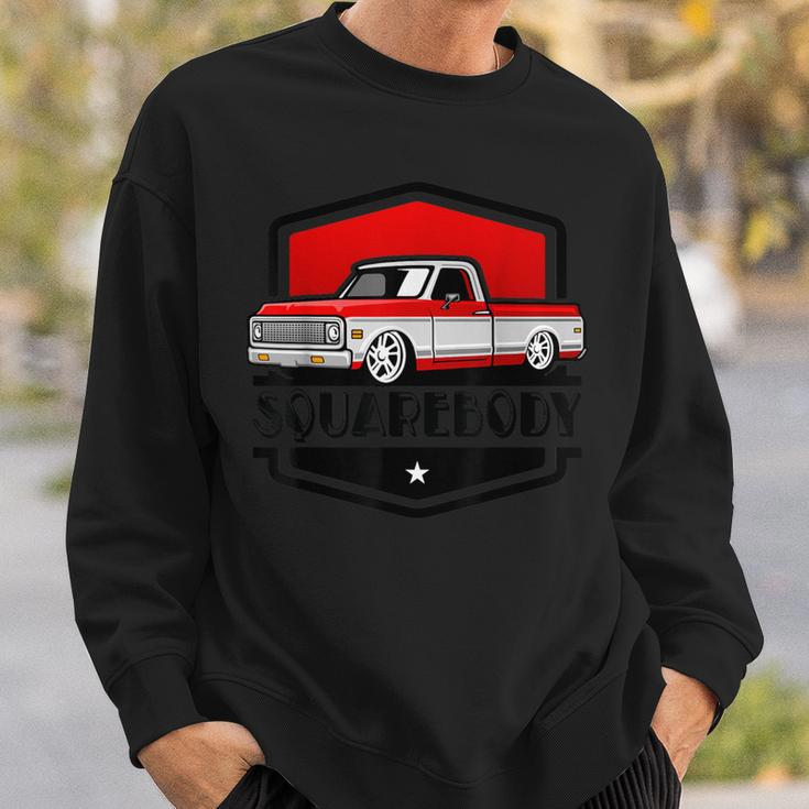 Classic Squarebody Pickup Truck Lowered Automobiles Vintage Sweatshirt Gifts for Him