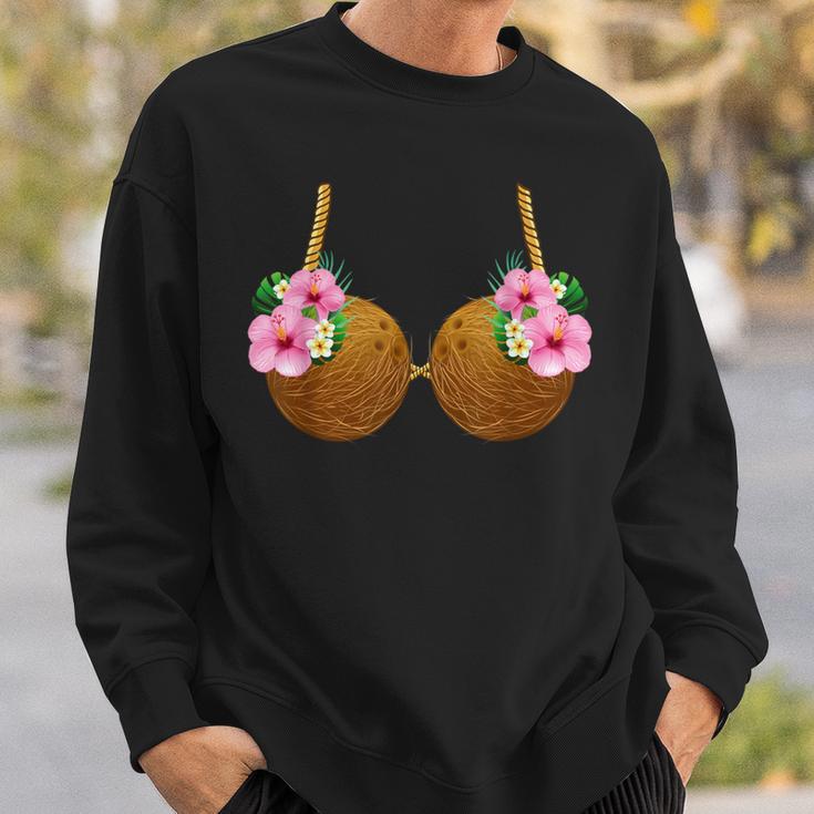 Coconut Bra Hawaiian Tropical Costume Luau Party Hawaii Sweatshirt Gifts for Him