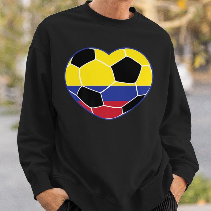 Colombia Soccer Ball Heart Jersey Colombian Football Sweatshirt Gifts for Him