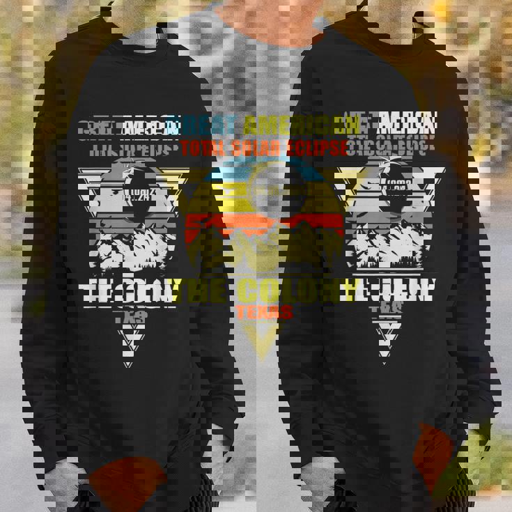 The Colony Texas Total Solar Eclipse 2024 Sweatshirt Gifts for Him