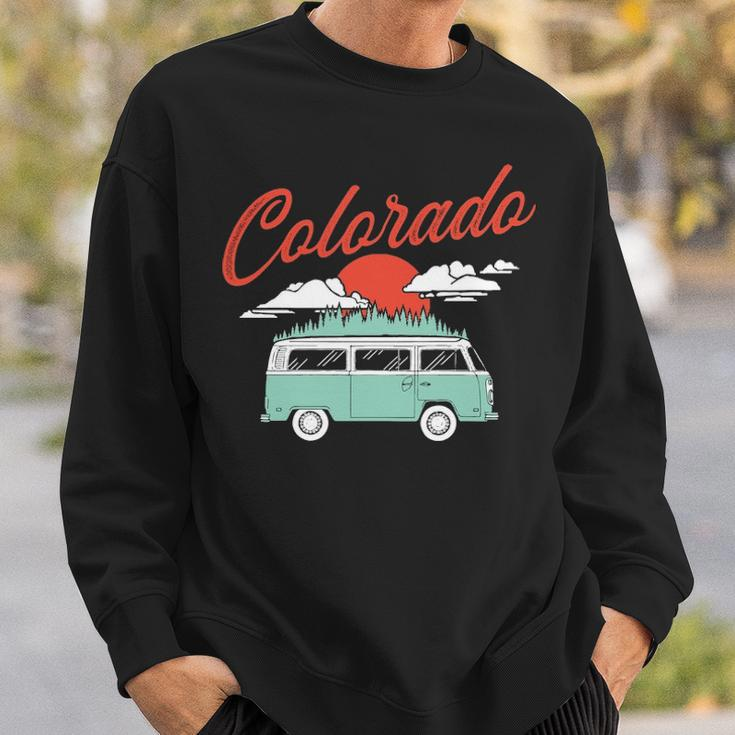 Colorado Vintage Hippie Van 60S Distressed Sweatshirt Gifts for Him