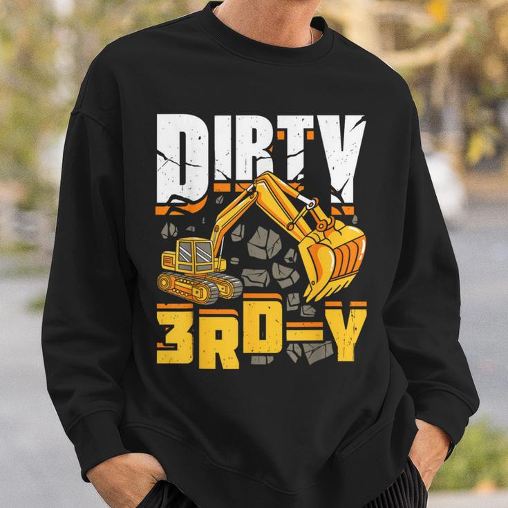 Construction Excavator 3Rd Birthday Boy Dirty 3Rd-Y Sweatshirt Gifts for Him