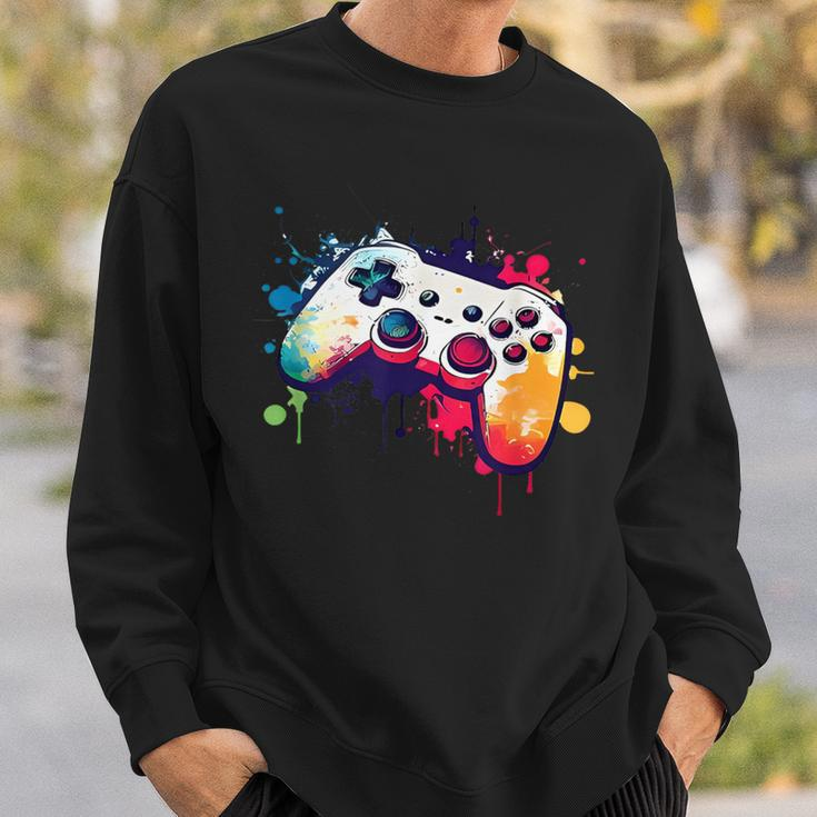 Control All The Things Video Game Controller Gamer Boys Men Sweatshirt Gifts for Him