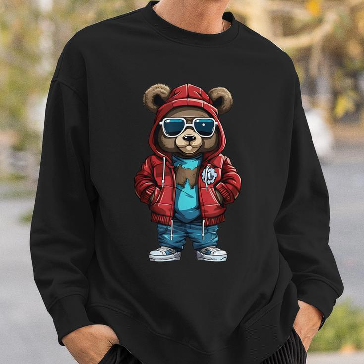 Cool Hip-Hop Bear Streetwear Graphic Sweatshirt Gifts for Him