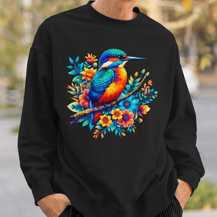 Coole Eisvogel Geist Tier Illustration Tie Dye Kunst Sweatshirt Geschenke für Ihn
