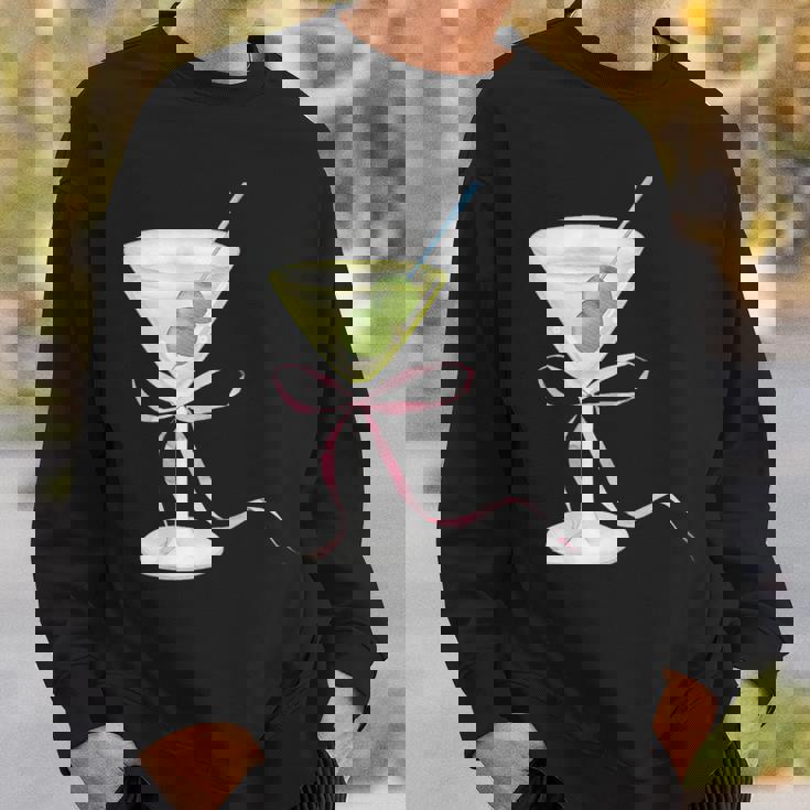 Coquette Bow With Martini Coquette Aesthetic Sweatshirt Gifts for Him