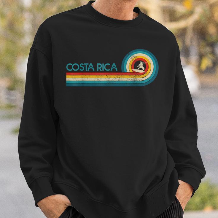 Costa Rica Surf Vintage Beach Surfer Surfing Sweatshirt Gifts for Him