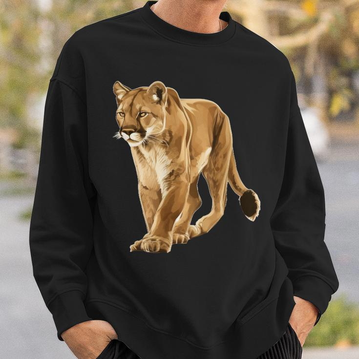 Cougar Face For Wild And Big Cats Lovers Sweatshirt Gifts for Him