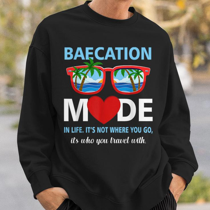 Couples Trip Matching Summer Vacation Baecation Mode-Vibes Sweatshirt Gifts for Him