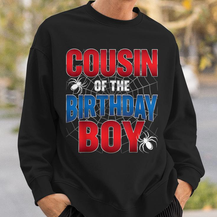 Cousin Of The Birthday Boy Costume Spider Web Birthday Party Sweatshirt Gifts for Him