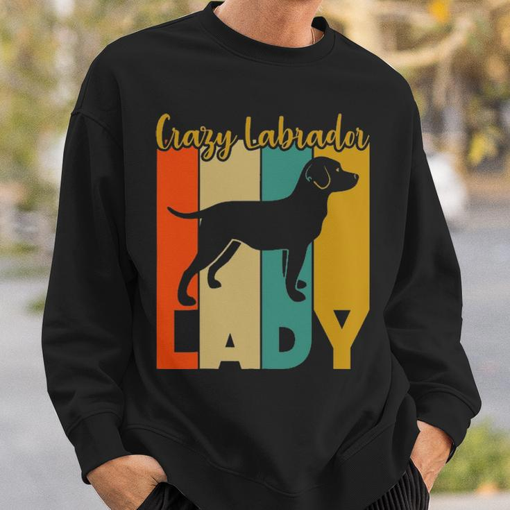 Crazy Labrador Retriever Lady Vintage Sweatshirt Gifts for Him