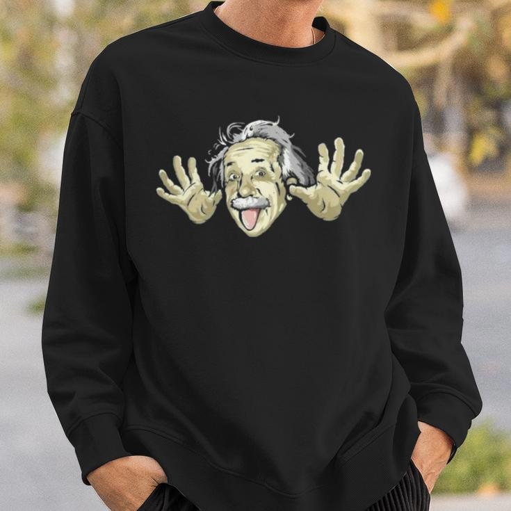 Crazy Physics Professor Wears Tongue Out Albert Genie Sweatshirt Gifts for Him