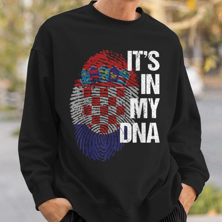 Croatia Croatia Flag Dna Sweatshirt Geschenke für Ihn