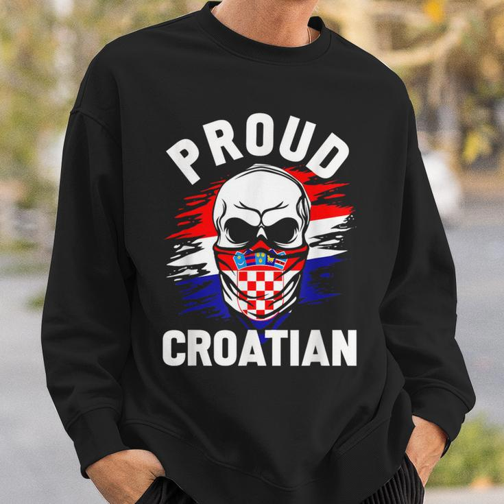 Croatia Men's Zagreb Croatia Hrvatska Black Sweatshirt Geschenke für Ihn