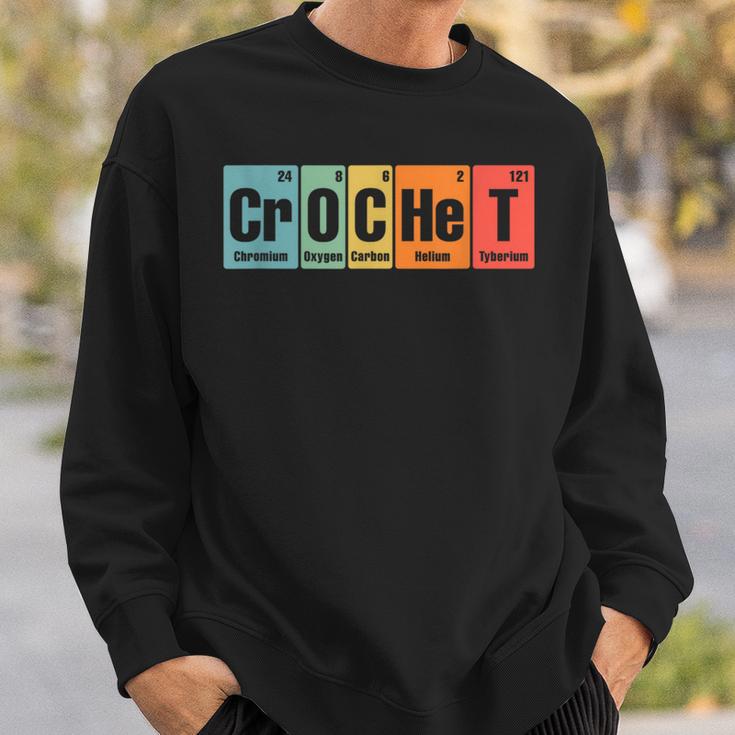 Crochet Periodic Elements Colorful Chemistry Crochet Sweatshirt Gifts for Him