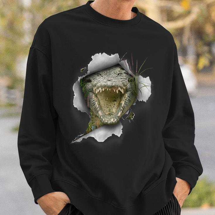 Crocodile Reptile Gator Alligator Zoo Animal Crocodile Sweatshirt Gifts for Him