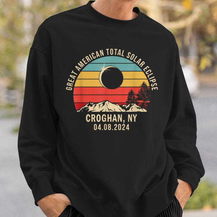Croghan Ny New York Total Solar Eclipse 2024 Sweatshirt Gifts for Him