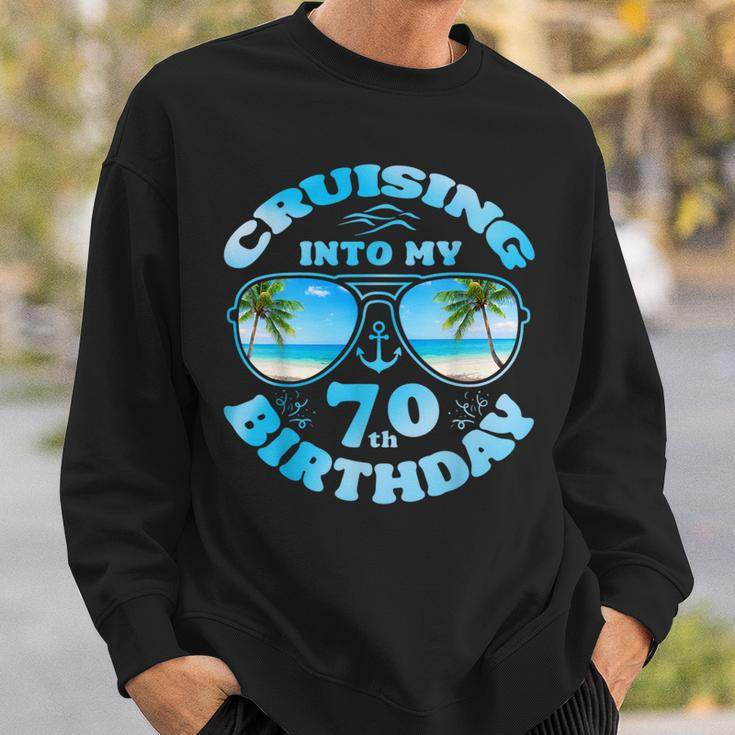 Cruising Into My 70Th Birthday-70Th Birthday Cruise 2024 Sweatshirt Gifts for Him
