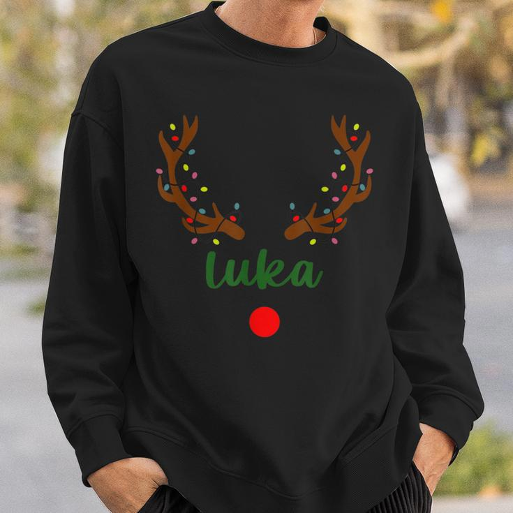 Custom Name Christmas Matching Family Pajama Luka Sweatshirt Gifts for Him