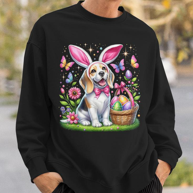 Cute Bunny Beagle Dog Easter Eggs Basket Easter Day Delight Sweatshirt Gifts for Him
