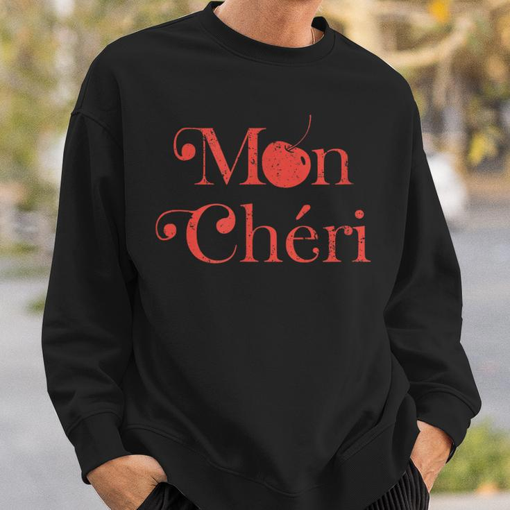 Cute Cherry Mon Cheri France Slogan Travel Sweatshirt Geschenke für Ihn