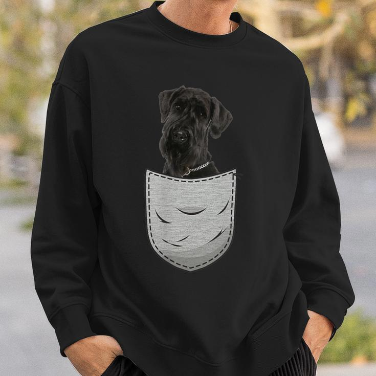 Cute Giant Schnauzer Chest Pocket Pocket For Dog Owners Sweatshirt Geschenke für Ihn
