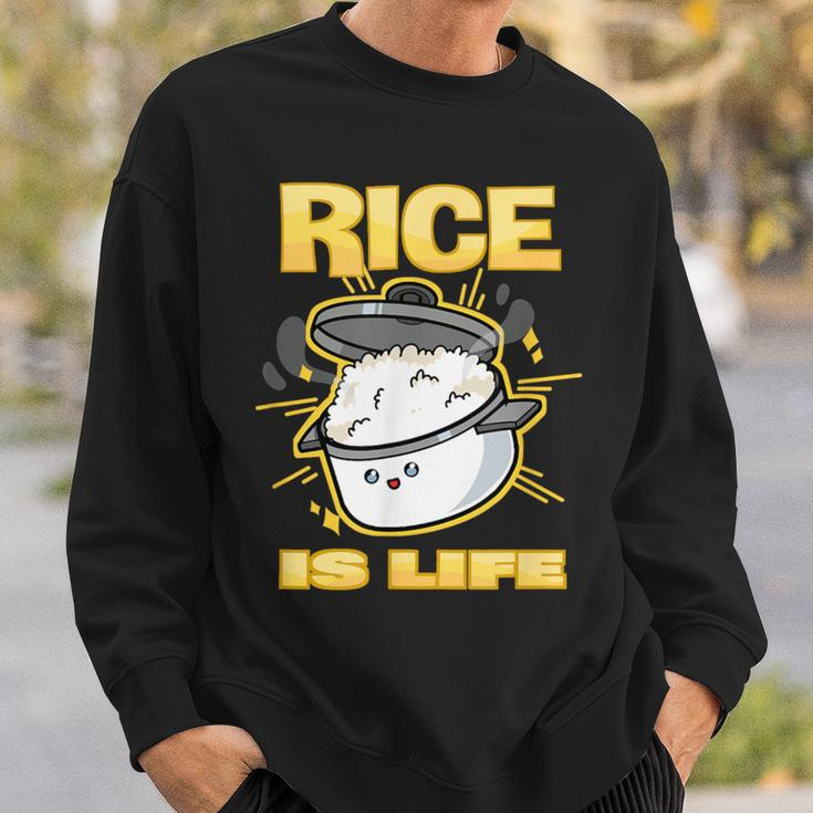 Cute Kawaii Rice Is Life Filipino Food Philippines Sweatshirt Gifts for Him
