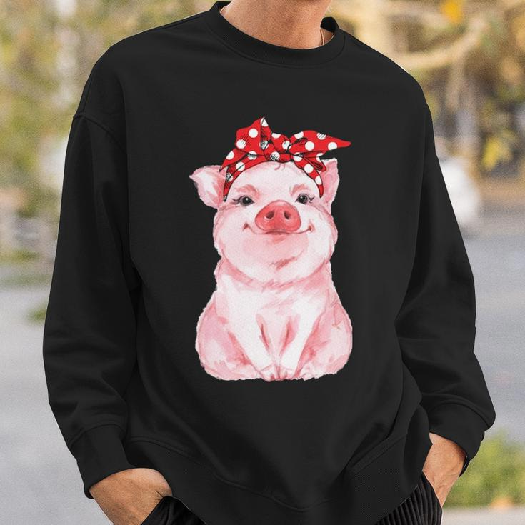 Cute Pig With Bandana Sweatshirt Gifts for Him