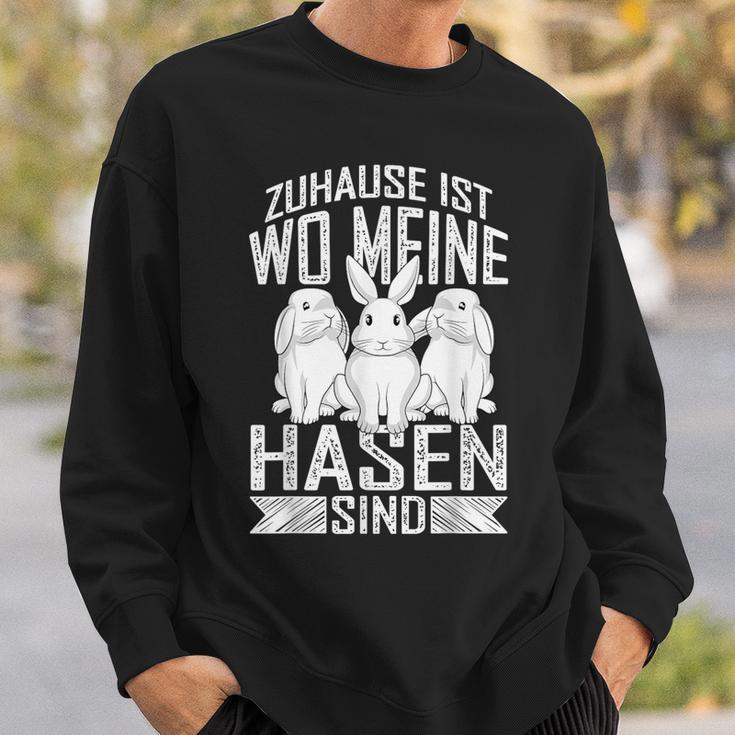 With Cute Rabbit Motif Zuhause Ist Wo Meine Raben Sind Sweatshirt Geschenke für Ihn