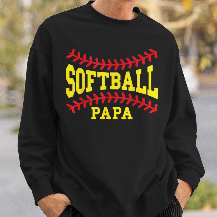 Cute Softball Papa Laces Matching Grandpa Father's Day Sweatshirt Gifts for Him
