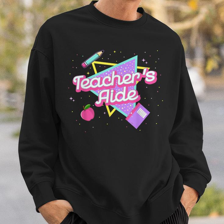 Cute Teacher's Aide 80'S 90'S Back To School Sweatshirt Gifts for Him