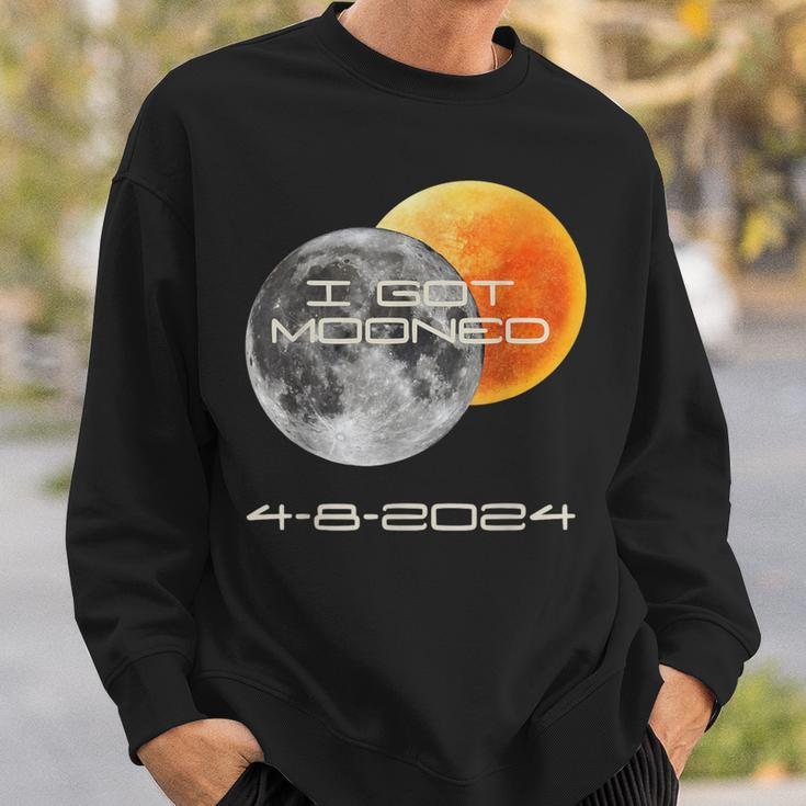 Cute Totality Solar Eclipse 2024 I Got Mooned April 8Th 2024 Sweatshirt Gifts for Him