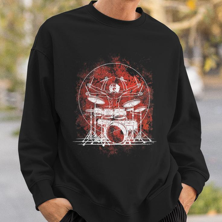 Da Vinci Drummers Drummer Rock Music Sweatshirt Geschenke für Ihn