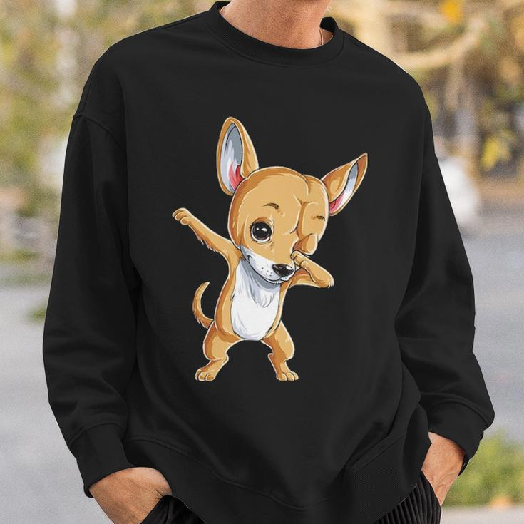 Dabbing Chihuahua Dog Lover Men Women Dab Dance Sweatshirt Gifts for Him
