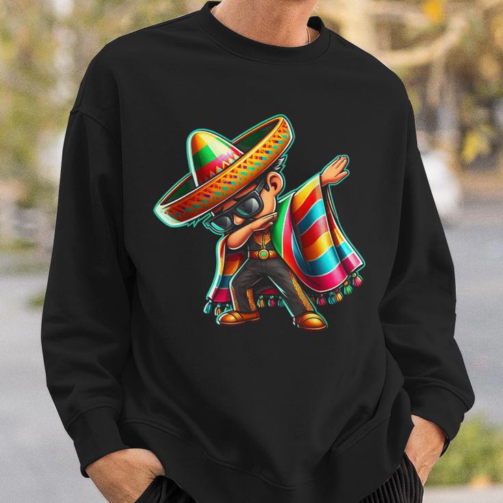 Dabbing Mexican Poncho Cinco De Mayo Boys Toddlers Sweatshirt Gifts for Him