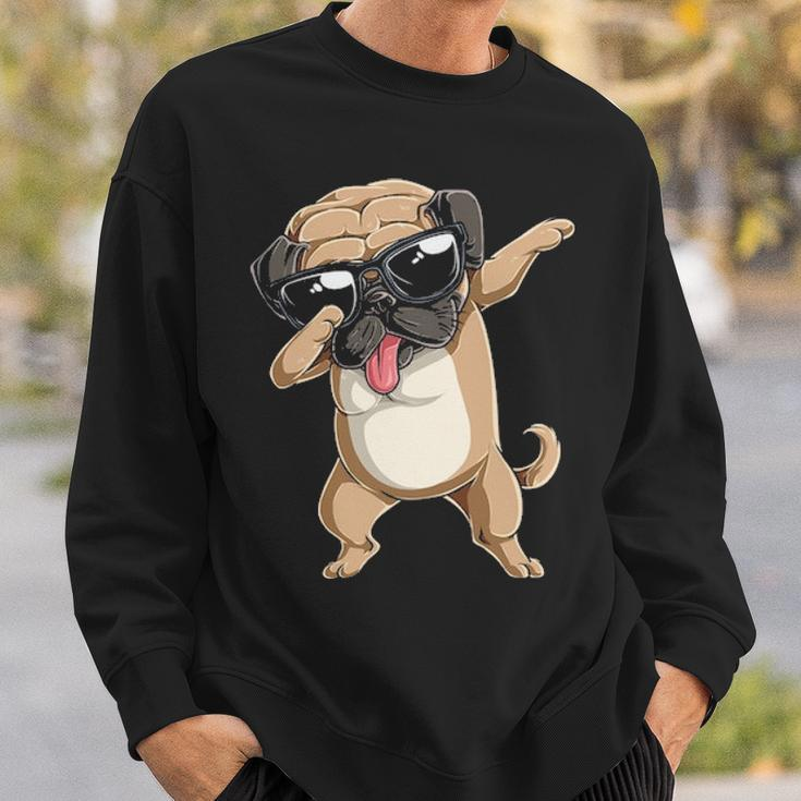 Dabbing Pug Dog Lover Kids Boys Girls Dab Dance Sweatshirt Gifts for Him