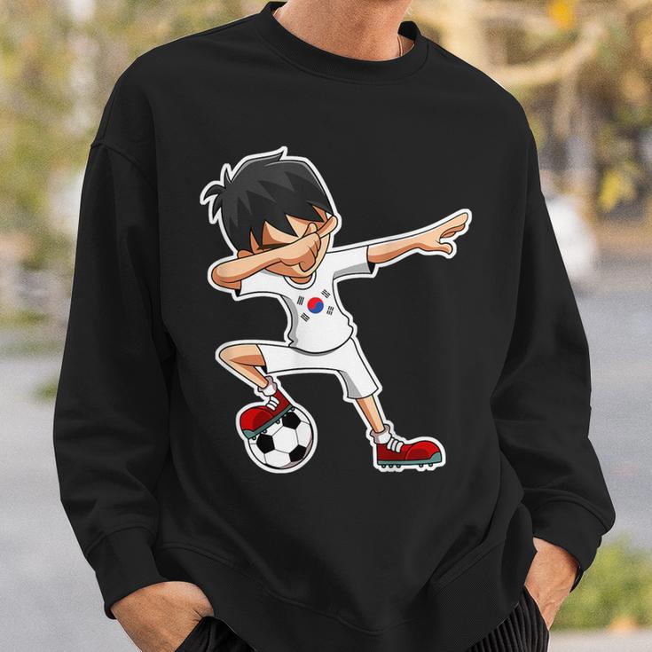 Dabbing Soccer Boy South Korea Korean Flag Jersey Sweatshirt Gifts for Him