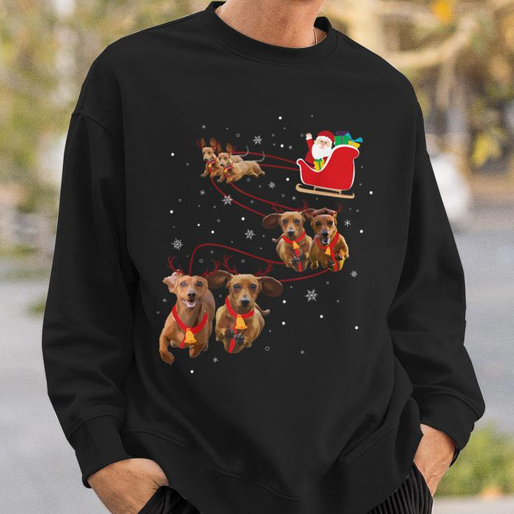 Dachshund Christmas Black Sweatshirt Geschenke für Ihn