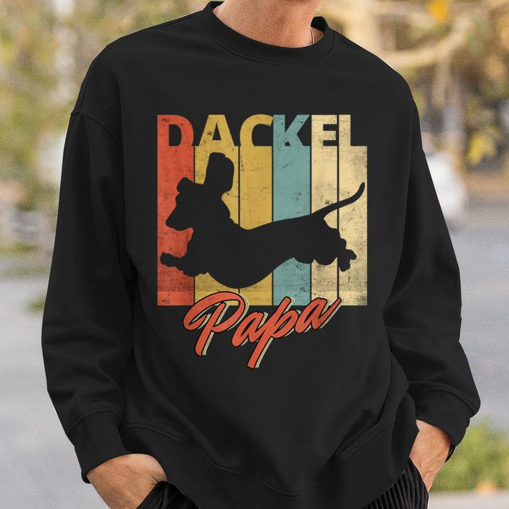 Dachshund Daschel Papa Dachshund Dog Retro Vintage Sweatshirt Geschenke für Ihn
