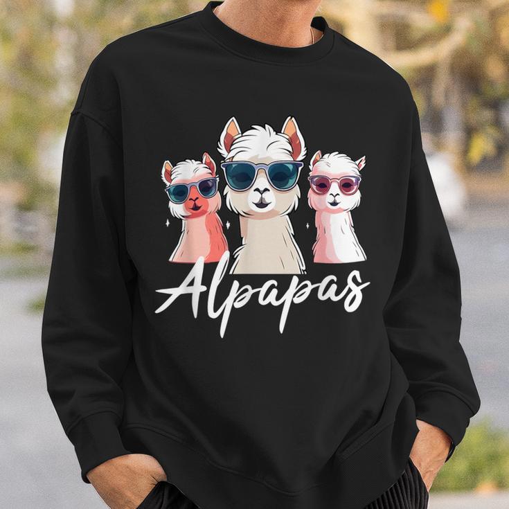 Dad Alpaka Lama Fan Liebhaber Papaatertag Geschenk Alpapa Sweatshirt Geschenke für Ihn