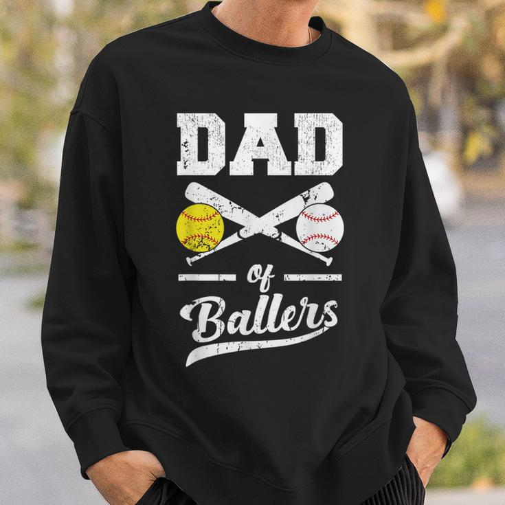 Dad Of Ballers Dad Of Baseball And Softball Player For Dad Sweatshirt Gifts for Him