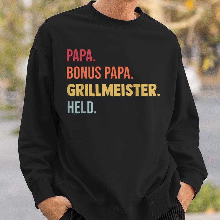 Dad Bonus Papa Grillmeister Bonus Papa Griller S Sweatshirt Geschenke für Ihn