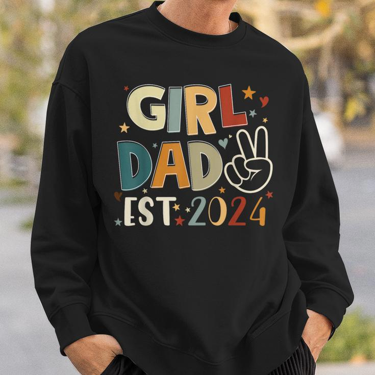 Dad Est 2024 Father And Daughter Happy Father's Day Sweatshirt Gifts for Him