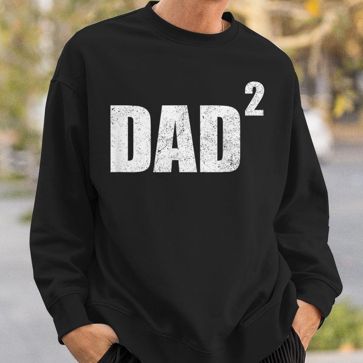 Dad Squared Second Pregnancy Announcement 2 Kid Sweatshirt Gifts for Him