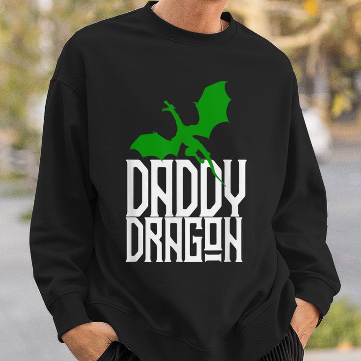 Daddy Dragon Matching Family Tribe Green Dad Father Sweatshirt Gifts for Him