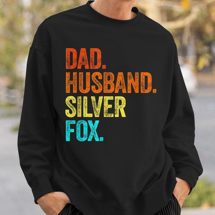 Daddy Husband Silver Fox Fathers Day Birthday Gray Hair Grey Sweatshirt Gifts for Him