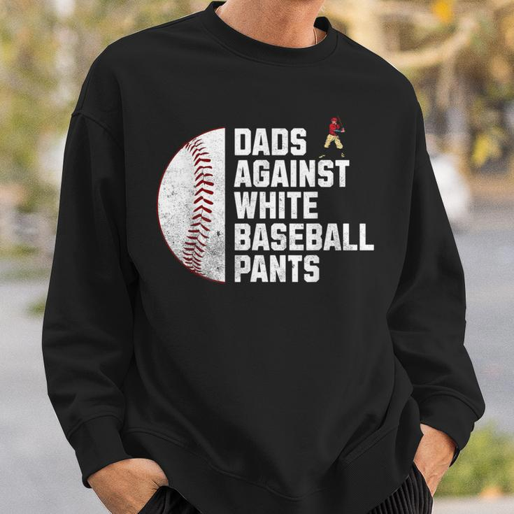 Dads Against White Baseball Pants Fathers Day Baseball Dad Sweatshirt Gifts for Him